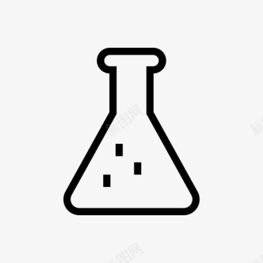 玻璃印花烧瓶玻璃化学实验室图标图标