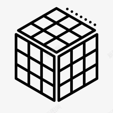 数学矢量rubiks立方体大脑游戏图标图标