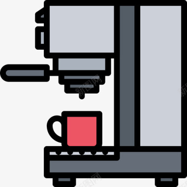 咖啡机咖啡71彩色图标图标