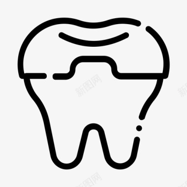 牙齿护理磨牙冠牙科护理牙科治疗图标图标