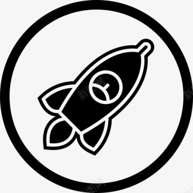 太空船火箭发射太空图标图标