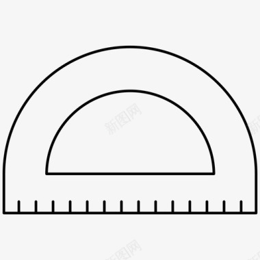 拿纸的学生量角器角度测量图标图标