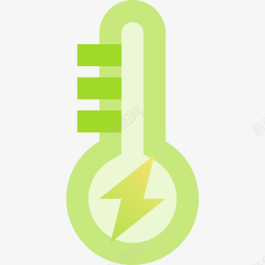 温度计绿色能源8维德图标图标