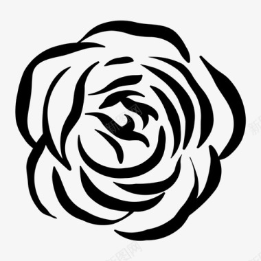 玫瑰花环保绿色图标图标