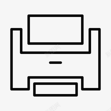 科技感线路打印机设备文档图标图标