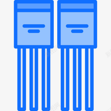 晶体管计算机54蓝色图标图标