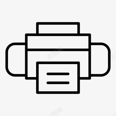 科技感线路打印机设备传真图标图标