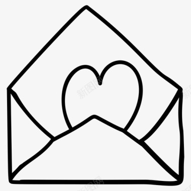 情书短信情人节卡片图标图标