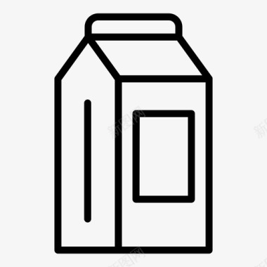 牛奶盒子卡通图标图标