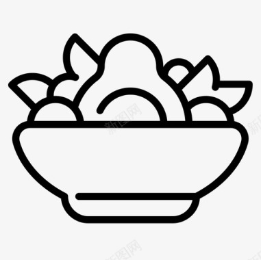 沙拉纯素食品3直系图标图标