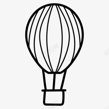 热气球气球空中旅行图标图标