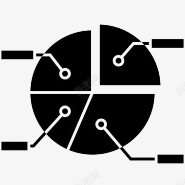 摘要背景矢量饼图图表演示文稿图标图标