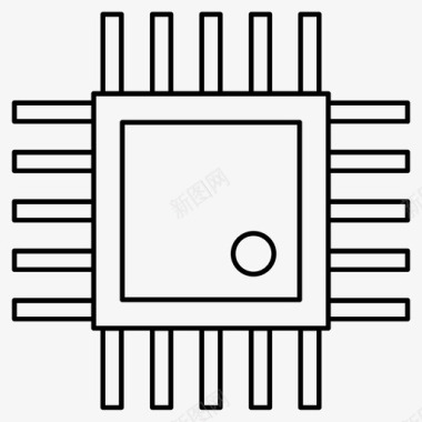 Intel芯片微芯片电路处理器图标图标