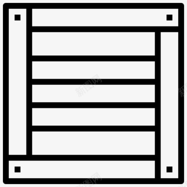 木制台面战利品箱运送运输图标图标