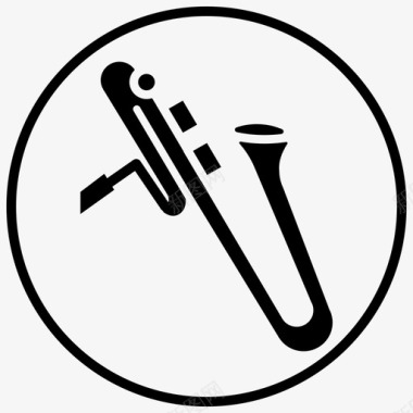 萨克斯管中低音音乐图标图标