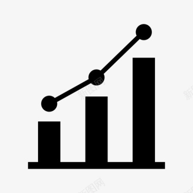条形图表图表条形图增长图标图标