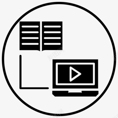 icon播放器暂停在线教育在线学习搜索引擎优化营销图标图标