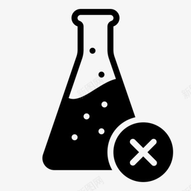 实验室烧瓶无防腐剂添加剂化学品图标图标