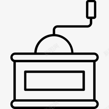 矢量咖啡豆背景咖啡研磨机阿拉伯咖啡豆图标图标