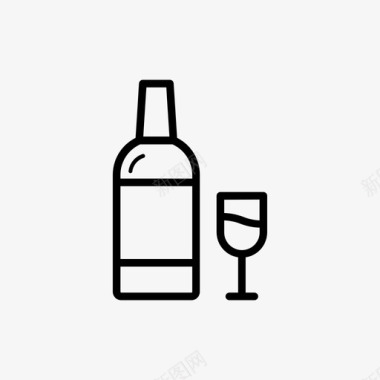 食物和饮料瓶酒饮料图标图标