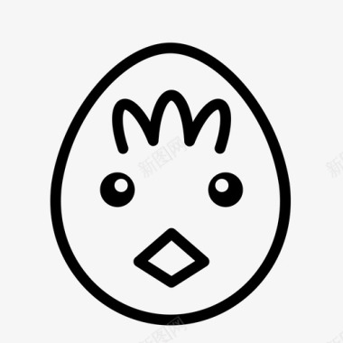 鸡蛋可爱脸图标图标