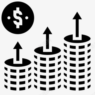 金钱古币利润收益收入图标图标