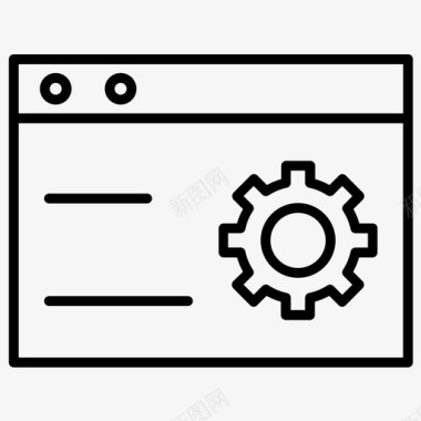 网站布局图标网站齿轮互联网图标图标