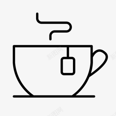 一杯茶冲泡喝图标图标