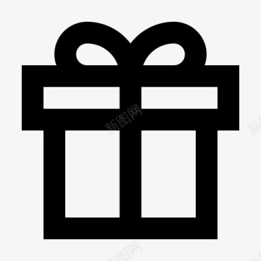 礼物包装飘带购物礼品礼品盒图标图标