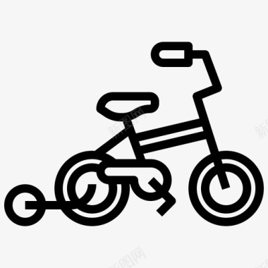儿童自行车旅行图标图标