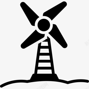 风车风车叶片空调器图标图标