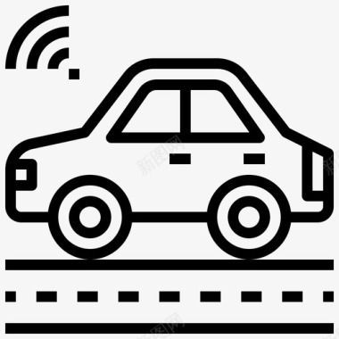 汽车轮廓连接车辆汽车高速公路图标图标