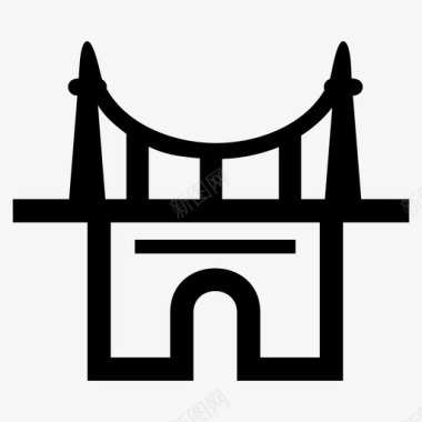 船运桥梁建筑桥梁建筑商人图标图标