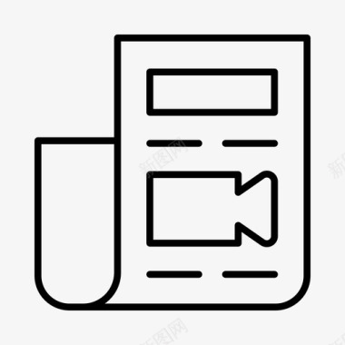 报纸新闻记者图标图标