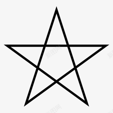 神圣几何五角星几何学魔法图标图标