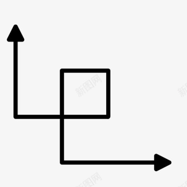 双相框箭头方向导航图标图标