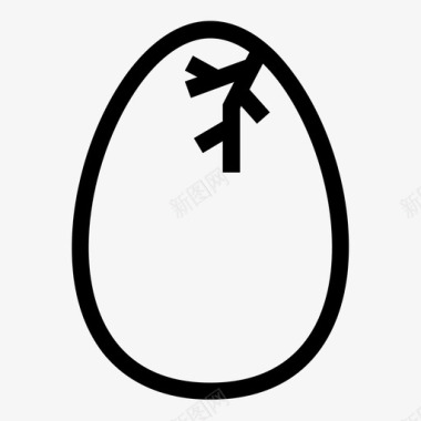 彩蛋碎裂蛋装饰图标图标