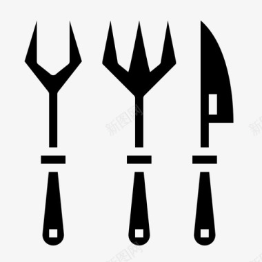 餐具食品金属图标图标