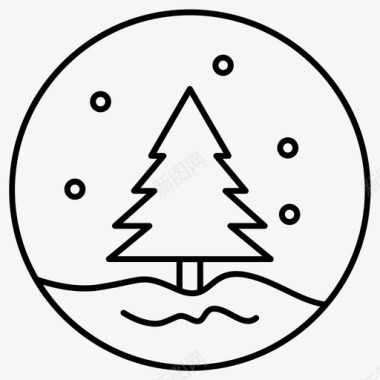 圣诞节庆祝活动圣诞树图标图标