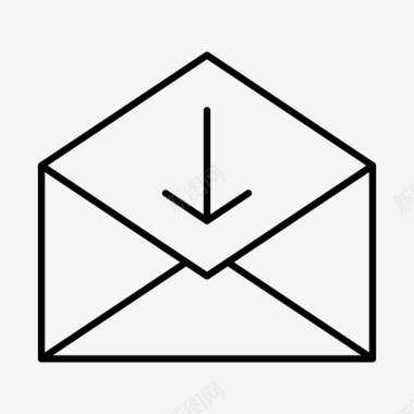 电子邮件材料细线集22图标图标