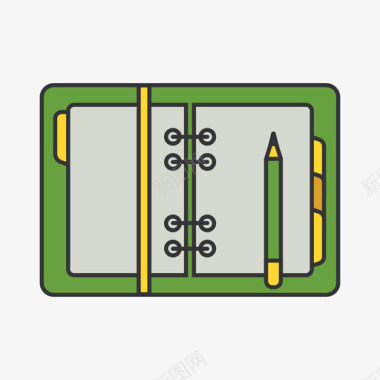 多色背景笔记本图标