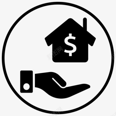 住房贷款购房房产图标图标
