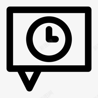 材料设计聊天室时钟时间图标图标