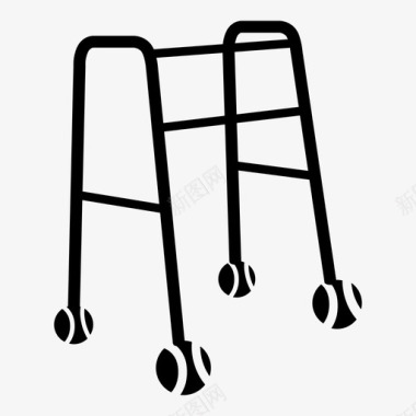 比带带网球的助行器老龄化助行器图标图标