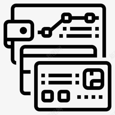 邮票样式支付历史卡信用卡图标图标