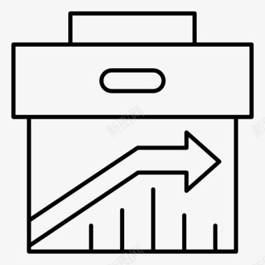 标识牌公司箭头公文包商务图标图标
