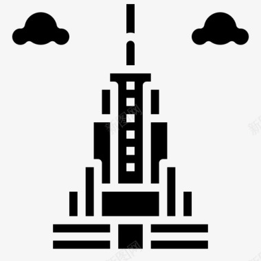 帝国大厦建筑建筑和城市图标图标