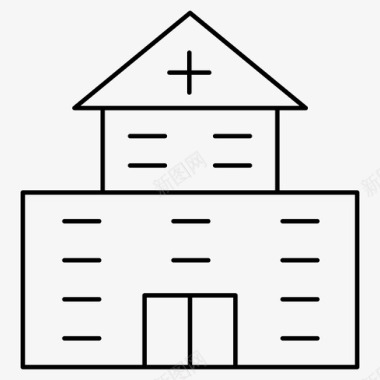 多彩城市建筑医院建筑医疗图标图标