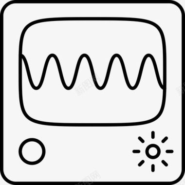 侦听心跳示波器心跳医疗图标图标