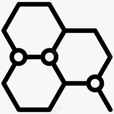 有机蔬菜标志化学六边形有机图标图标